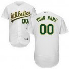 Men's Oakland Athletics Customized White FlexBase Jersey