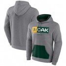 Men's Oakland Athletics Gray Iconic Steppin Up Fleece Pullover Hoodie