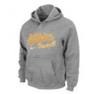 Men's Oakland Athletics Gray Printed Pullover Hoodie