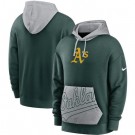 Men's Oakland Athletics Green Heritage Tri Blend Pullover Hoodie