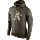 Men's Oakland Athletics Green Salute To Service Printed Pullover Hoodie