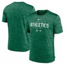 Men's Oakland Athletics Green Velocity Performance Practice T Shirt