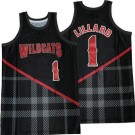 Men's Oakland High School Wildcats #1 Damian Lillard Black Basketball Jersey