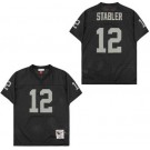 Men's Oakland Raiders #12 Kenny Stabler Black 1976 Throwback Jersey