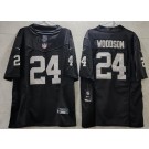 Men's Oakland Raiders #24 Charles Woodson Limited Black FUSE Vapor Jersey