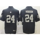 Men's Oakland Raiders #24 Charles Woodson Limited Black Vapor Untouchable Jersey