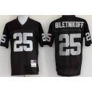 Men's Oakland Raiders #25 Fred Biletnikoff Black Throwback Jersey