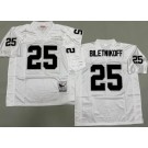 Men's Oakland Raiders #25 Fred Biletnikoff White Throwback Jersey