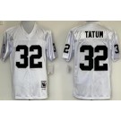 Men's Oakland Raiders #32 Jack Tatum White Throwback Jersey