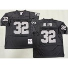 Men's Oakland Raiders #32 Marcus Allen Black 1984 Throwback Jersey