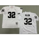 Men's Oakland Raiders #32 Marcus Allen White 1984 Throwback Jersey
