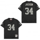 Men's Oakland Raiders #34 Bo Jackson Black 1990 Throwback Jersey