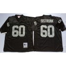 Men's Oakland Raiders #60 Otis Sistrunk Black Throwback Jersey