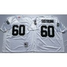 Men's Oakland Raiders #60 Otis Sistrunk White Throwback Jersey