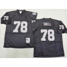Men's Oakland Raiders #78 Art Shell Black Throwback Jersey