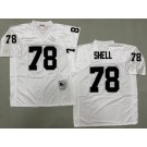 Men's Oakland Raiders #78 Art Shell White Throwback Jersey
