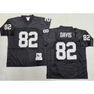 Men's Oakland Raiders #82 Al Davis Black Throwback Jersey