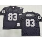 Men's Oakland Raiders #83 Ted Hendricks Black Throwback Jersey