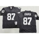 Men's Oakland Raiders #87 Dave Casper Black 1974 Throwback Jersey