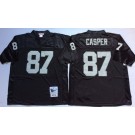 Men's Oakland Raiders #87 Dave Casper Black Throwback Jersey