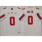 Men's Ohio State Buckeyes #0 OH IO White FUSE College Football Jersey