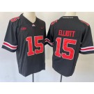 Men's Ohio State Buckeyes #15 Ezekiel Elliott Black College Football Jersey