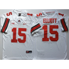 Men's Ohio State Buckeyes #15 Ezekiel Elliott Red 2018 Rush Color College Football Jersey