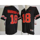 Men's Ohio State Buckeyes #18 Marvin Harrison Jr Black College Football Jersey