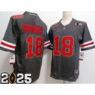 Men's Ohio State Buckeyes #18 Will Howard Black 2025 Finals College Football Jersey