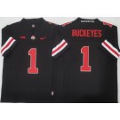 Men's Ohio State Buckeyes #1 Buckeyes Black FUSE College Football Jersey