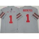 Men's Ohio State Buckeyes #1 Buckeyes Gray 2025 FUSE College Football Jersey