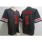 Men's Ohio State Buckeyes #1 Justin Fields Black FUSE College Football Jersey