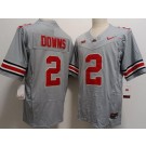 Men's Ohio State Buckeyes #2 Caleb Downs Gray FUSE College Football Jersey
