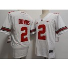 Men's Ohio State Buckeyes #2 Caleb Downs White College Football Jersey