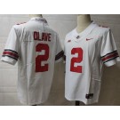 Men's Ohio State Buckeyes #2 Chris Olave Black White College Football Jersey
