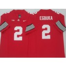 Men's Ohio State Buckeyes #2 Emeka Egbuka Red 2025 FUSE College Football Jersey