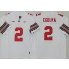 Men's Ohio State Buckeyes #2 Emeka Egbuka White 2025 FUSE College Football Jersey