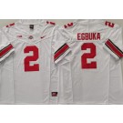 Men's Ohio State Buckeyes #2 Emeka Egbuka White FUSE College Football Jersey
