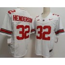 Men's Ohio State Buckeyes #32 TreVeyon Henderson Limited White FUSE College Football Jersey