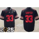 Men's Ohio State Buckeyes #33 Jack Sawyer Limited Black 2025 Finals College Football Jersey