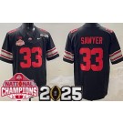 Men's Ohio State Buckeyes #33 Jack Sawyer Limited Black 2025 National Champions College Football Jersey