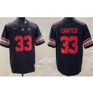 Men's Ohio State Buckeyes #33 Jack Sawyer Limited Black FUSE College Football Jersey