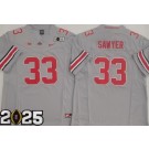 Men's Ohio State Buckeyes #33 Jack Sawyer Limited Gray 2025 Finals College Football Jersey