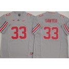 Men's Ohio State Buckeyes #33 Jack Sawyer Limited Gray FUSE College Football Jersey