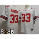 Men's Ohio State Buckeyes #33 Jack Sawyer Limited White 2025 Finals College Football Jersey