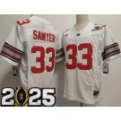 Men's Ohio State Buckeyes #33 Jack Sawyer Limited White 2025 Finals Diamond FUSE College Football Jersey
