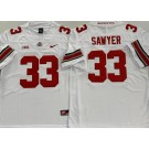 Men's Ohio State Buckeyes #33 Jack Sawyer Limited White College Football Jersey