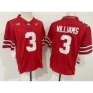 Men's Ohio State Buckeyes #3 Miyan Williams Red FUSE College Football Jersey