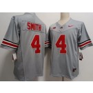 Men's Ohio State Buckeyes #4 Jeremiah Smith Gray FUSE College Football Jersey