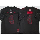 Men's Ohio State Buckeyes #4 Jeremiah Smith Limited Black Stranger Things Stuck In The Upside Down Football Jersey